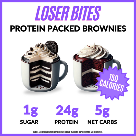 ORIGINAL PROTEIN MUG BROWNIES (150 CALORIES / 24G PROTEIN, LOW CARB, LOW SUGAR, KETO)